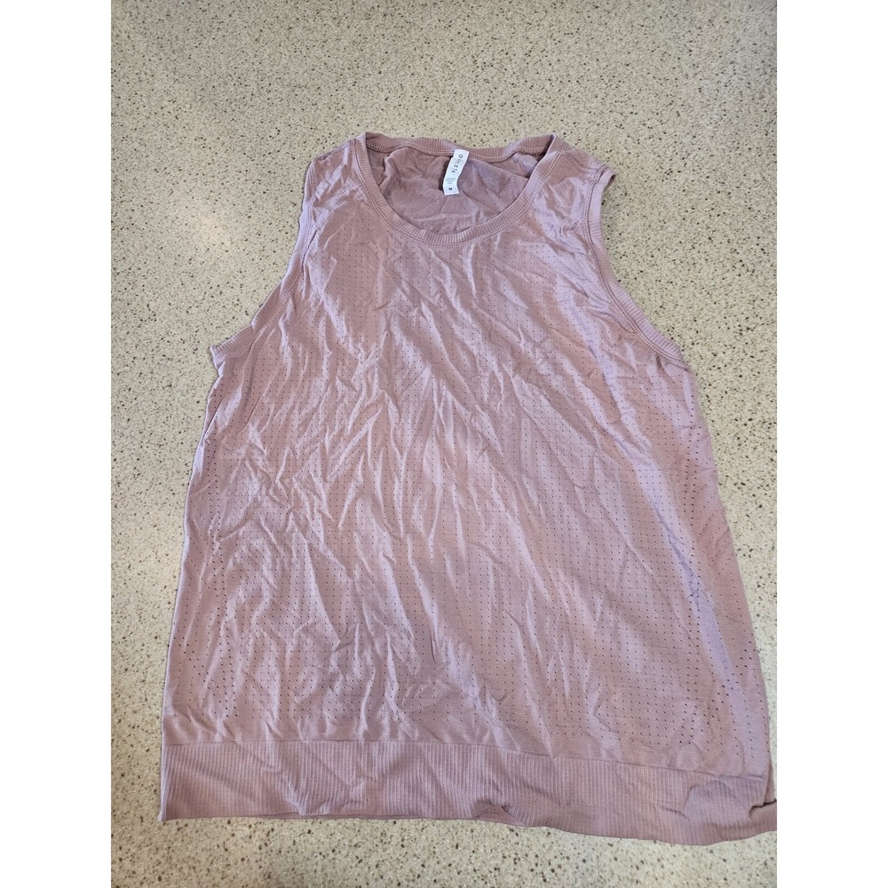 Athleta Momentum Tank Top Mauve Purple Seamless Mesh Training Vest Womens Medium